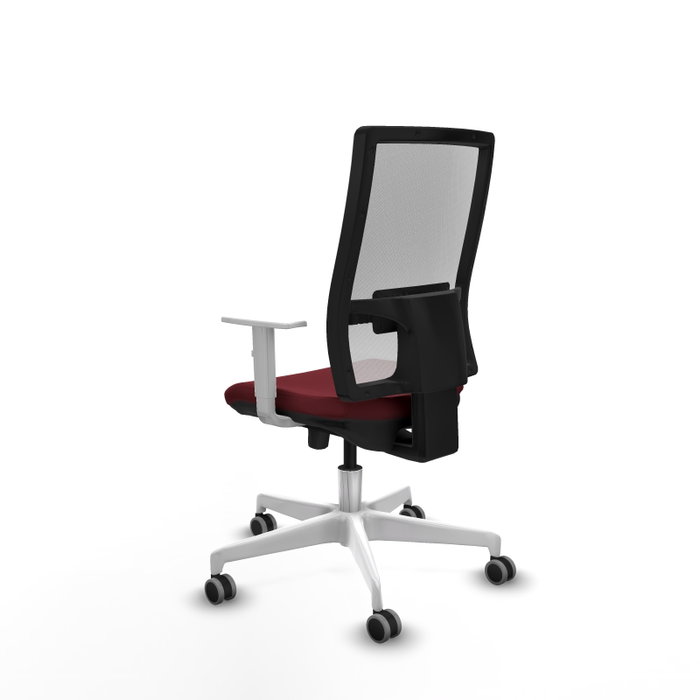 PIQUERAS Y CRESPO Silla de oficina Horna Sincro/Traslack Granate y Blanco