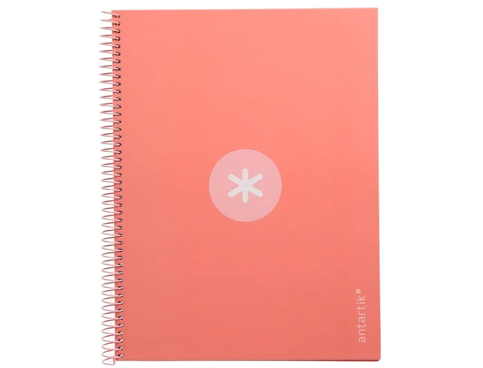 Antartik Cuaderno Espiral A4 Micro Tapa Forrada 80 Hojas 90gr Rosa Claro