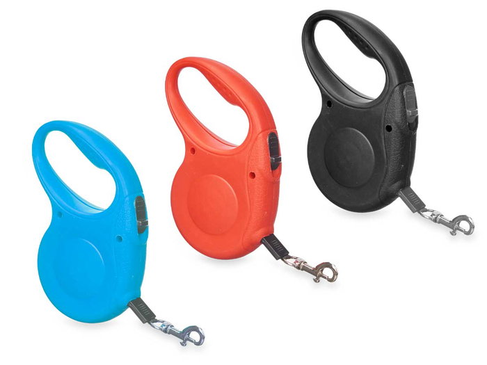 Mascow Correa Extensible para Mascotas 3 Metros, Plástico, Colores Surtidos (Azul, Negro, Rojo) 13.5 x 2.8 x 9 cm (Set de 12)