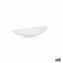 Quid Plato Oval Melamina Select Blanco 18x10,5x3 cm (12 Unidades) extra fuerte