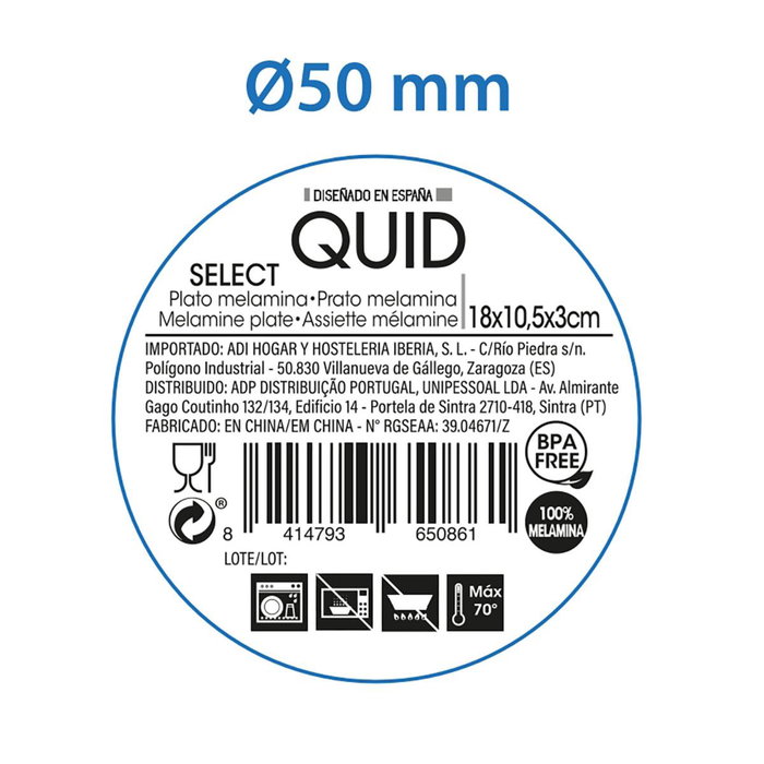 Plato Oval Melamina Select Quid 18x10,5x3 cm (12 Unidades) Plato Oval Melamina Select Quid 18x10,5x3 cm (12 Unidades)
