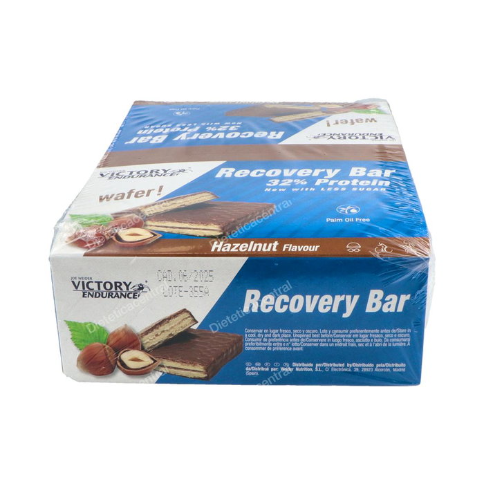 VICTORY ENDURANCE Endur Recovery 32% Barrita de Proteína con Avellana y Chocolate, Pack de 12 Unidades VICTORY ENDURANCE Endur Recovery 32% Barrita de Proteína con Avellana y Chocolate, Pack de 12 Unidades