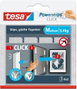 Tesa Powerstrips Click Tiras para colgar cuadros, 4 pares