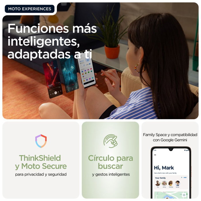 Motorola moto g06 - Smartphone Android 15, Pantalla 6.88" FHD+ 120Hz, 4GB RAM + 256GB, Cámara 50MP, Batería 5200mAh, 4G, NFC, Color Verde Tendril