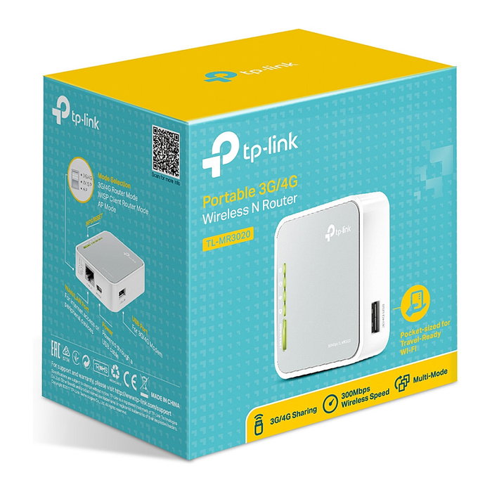 TP-Link TL-MR3020 Router Inalámbrico Portátil 3G/4G 150Mbps
