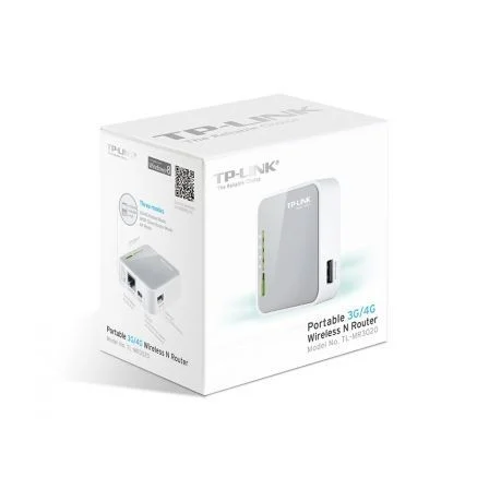 TP-Link Router Inalámbrico Portátil 3G/4G TL-MR3020, 150Mbps Wi-Fi N, Modem USB para Viajes, WPS, Control de Ancho de Banda