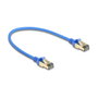 DeLOCK Cable de red RJ45 Cat.8.1 F/FTP Slim 0,3 m Azul