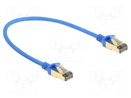 DeLOCK Cable de red RJ45 Cat.8.1 F/FTP Slim 0,3 m Azul