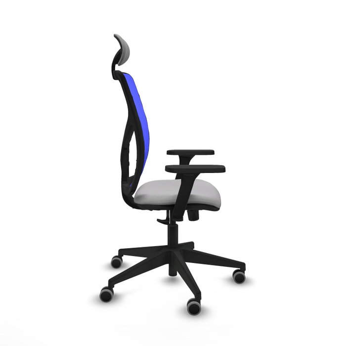 PIQUERAS Y CRESPO Silla de oficina Motilla con mecanismo Sincro, Gris claro y Azul PIQUERAS Y CRESPO Silla de oficina Motilla con mecanismo Sincro, Gris claro y Azul