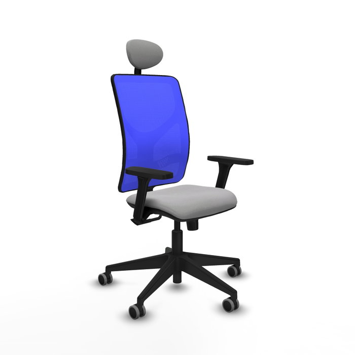 PIQUERAS Y CRESPO Silla de oficina Motilla con mecanismo Sincro, Gris claro y Azul PIQUERAS Y CRESPO Silla de oficina Motilla con mecanismo Sincro, Gris claro y Azul