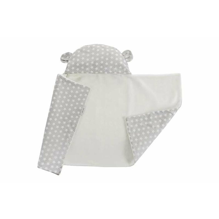 Creaciones Llopis Manta Capucha Reversible Estrella Gris 90 x 66 cm Creaciones Llopis Manta Capucha Reversible Estrella Gris 90 x 66 cm