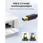 Ugreen US135 Cable USB 2.0 A-B para impresora, chapado en oro, 3m, negro