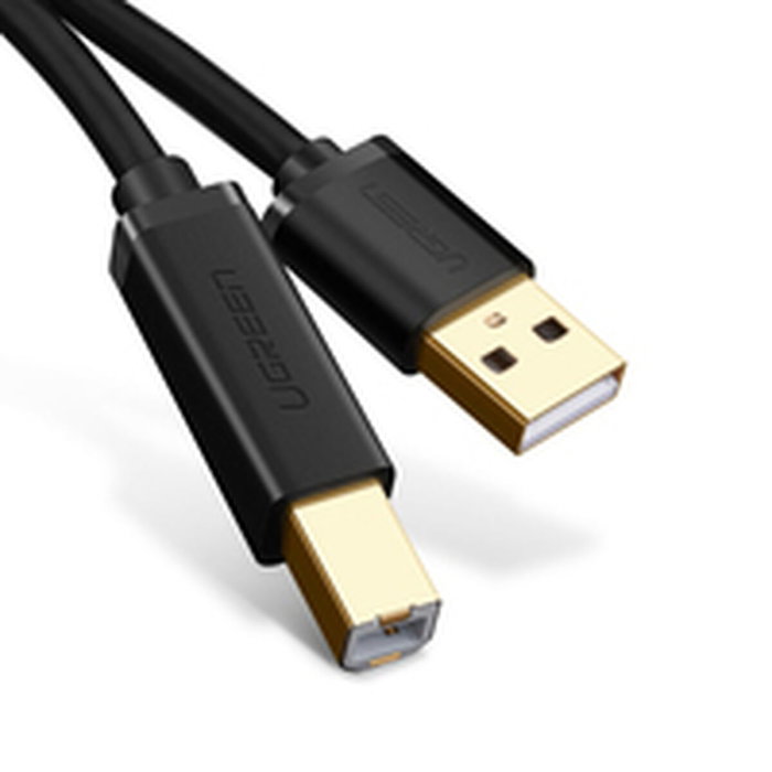 Ugreen US135 Cable USB 2.0 A-B para impresora, chapado en oro, 3m, negro