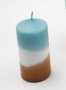 DKD Home Decor Vela de Cera Parafina Azul 7x7x14 cm
