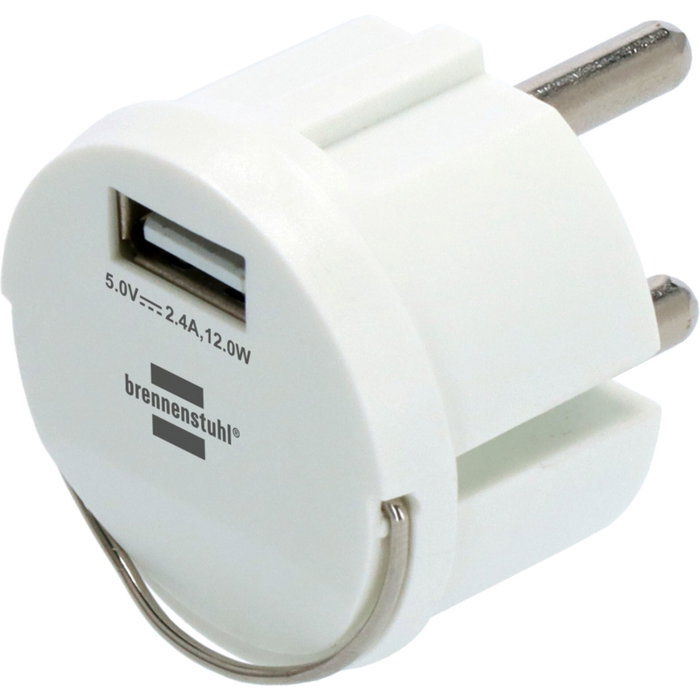 Brennenstuhl Adaptador de enchufe con USB 2.4A Blanco Brennenstuhl Adaptador de enchufe con USB 2.4A Blanco