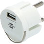 Brennenstuhl Adaptador de enchufe con USB 2.4A Blanco