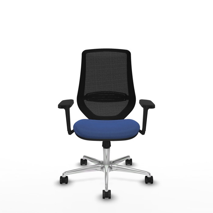 PIQUERAS Y CRESPO Silla de oficina Mardos con mecanismo Sincro, Azul marino y Negro