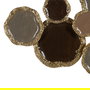 Mural Pared Marrón-Oro Metal Decoración 118,70 X 6,40 X 56,5