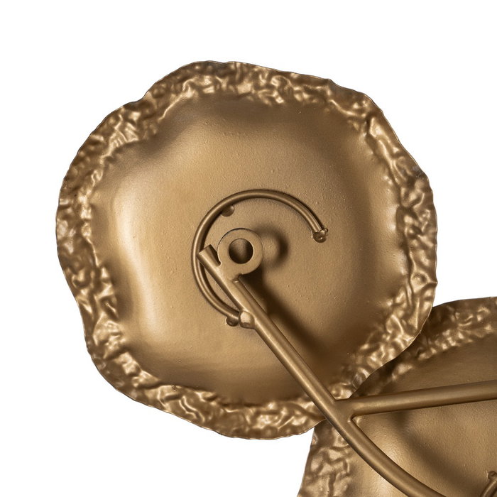 Mural Pared Marrón-Oro Metal Decoración 118,70 X 6,40 X 56,5