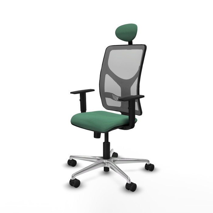 PIQUERAS Y CRESPO Silla de oficina Motilla con mecanismo Sincro, Verde esmeralda y Gris PIQUERAS Y CRESPO Silla de oficina Motilla con mecanismo Sincro, Verde esmeralda y Gris