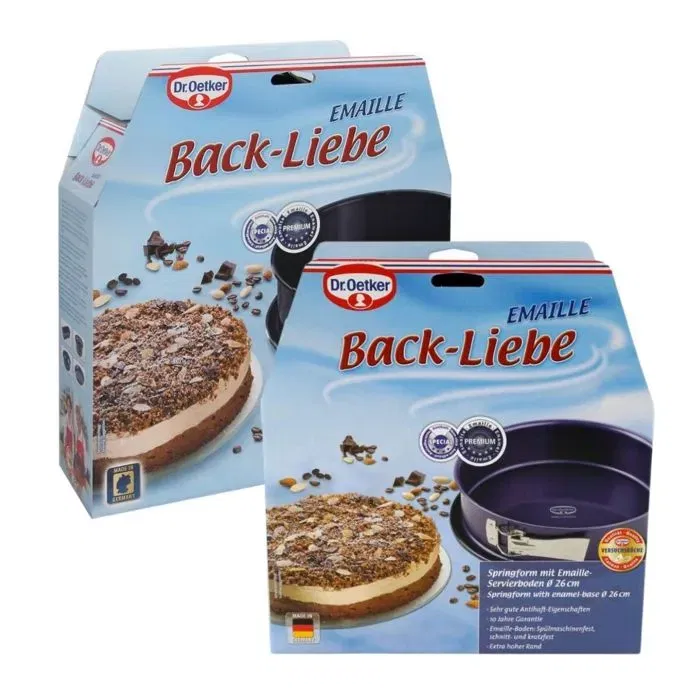 Dr Oetker Juego de sartenes desmontables con bisagras Back Liebe - 26 y 28 cm Dr Oetker Juego de sartenes desmontables con bisagras Back Liebe - 26 y 28 cm