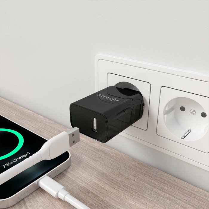 AISENS Cargador USB 10,5W Negro A110-0854
