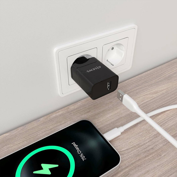 AISENS Cargador USB 10,5W Negro A110-0854