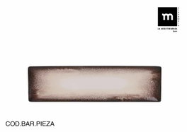 La Mediterranea Fuente Rectangular Barx Elite Brillo 30x8x2 cm
