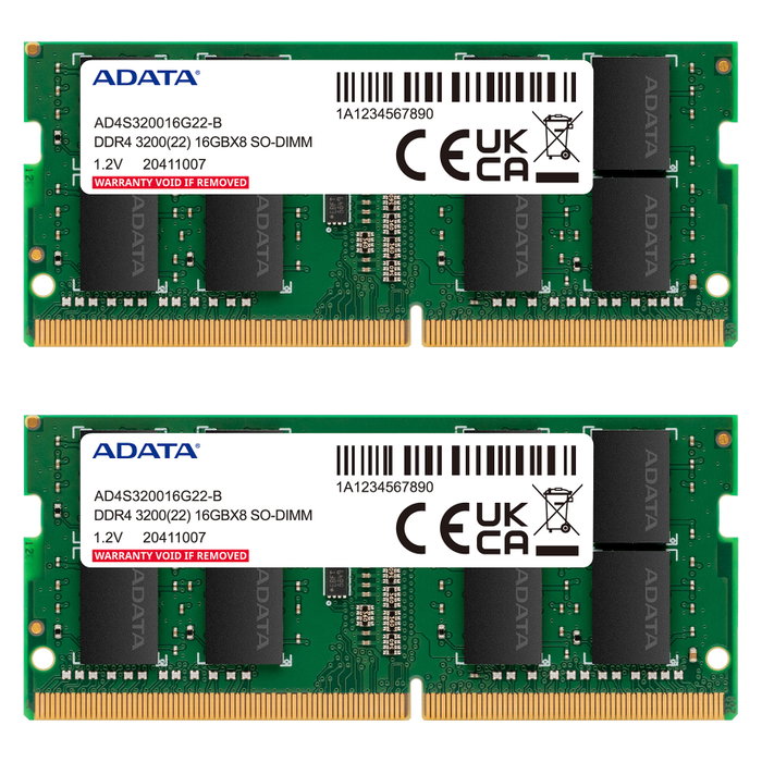 ADATA Premier DDR4 SO-DIMM 16GB (2x 8GB) 3200MHz CL22 ADATA Premier DDR4 SO-DIMM 16GB (2x 8GB) 3200MHz CL22