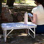 Aktive Mesa baja de aluminio para camping malva