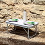 Aktive Mesa baja de aluminio para camping malva