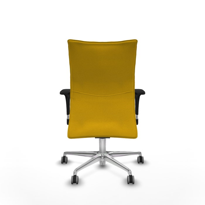 PIQUERAS Y CRESPO Silla Albacete Confidente con Mecanismo Sincro, Tela Amarillo, Base Aluminio, Brazos 1D, Ruedas 65mm PIQUERAS Y CRESPO Silla Albacete Confidente con Mecanismo Sincro, Tela Amarillo, Base Aluminio, Brazos 1D, Ruedas 65mm
