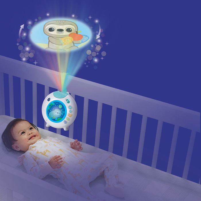 V-Tech Proyector Portátil Duerme Conmigo 80-540322 Perezosos con Temporizador y Sensor de Llanto para Bebés +0 meses