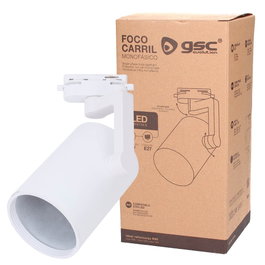 GSC Evolution Foco carril monofásico E27 Blanco