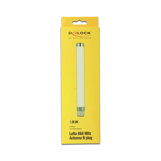 DeLOCK Antena LoRa 868 MHz Omnidireccional Clase N Macho Blanco DeLOCK Antena LoRa 868 MHz Omnidireccional Clase N Macho Blanco