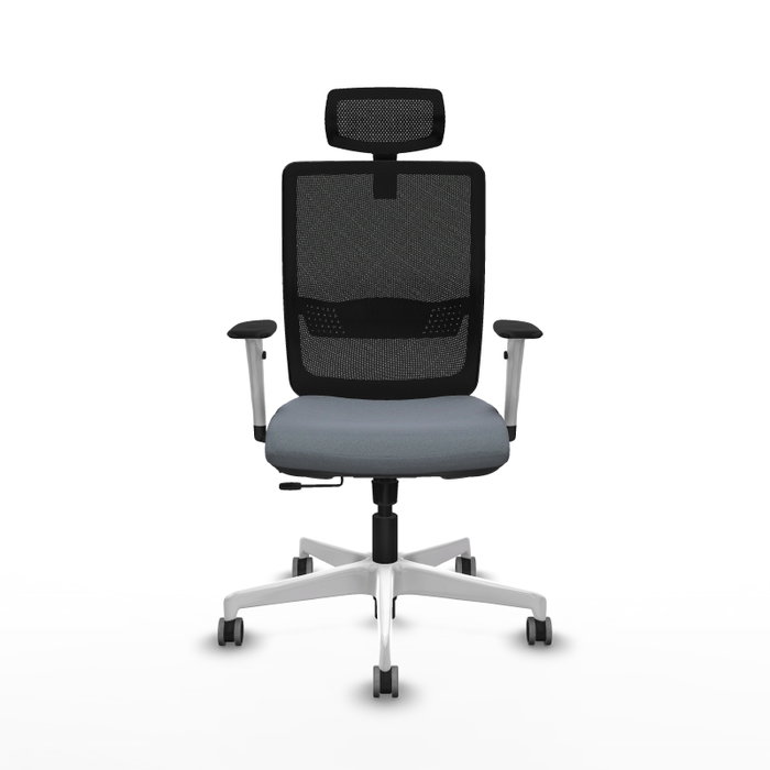 PIQUERAS Y CRESPO Silla de oficina Haches con mecanismo Sincro/Traslack Gris y Negro