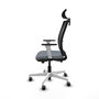 PIQUERAS Y CRESPO Silla de oficina Haches con mecanismo Sincro/Traslack Gris y Negro