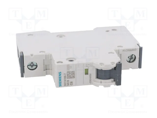 Siemens 5SY4106-7 Disyuntor en miniatura 6 A Tipo C 1P