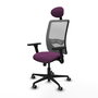 PIQUERAS Y CRESPO Silla de oficina Zulema con Mecanismo Sincro, Morado y Gris