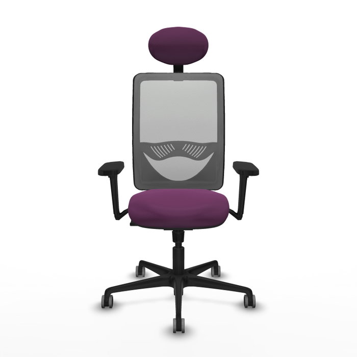 PIQUERAS Y CRESPO Silla de oficina Zulema con Mecanismo Sincro, Morado y Gris