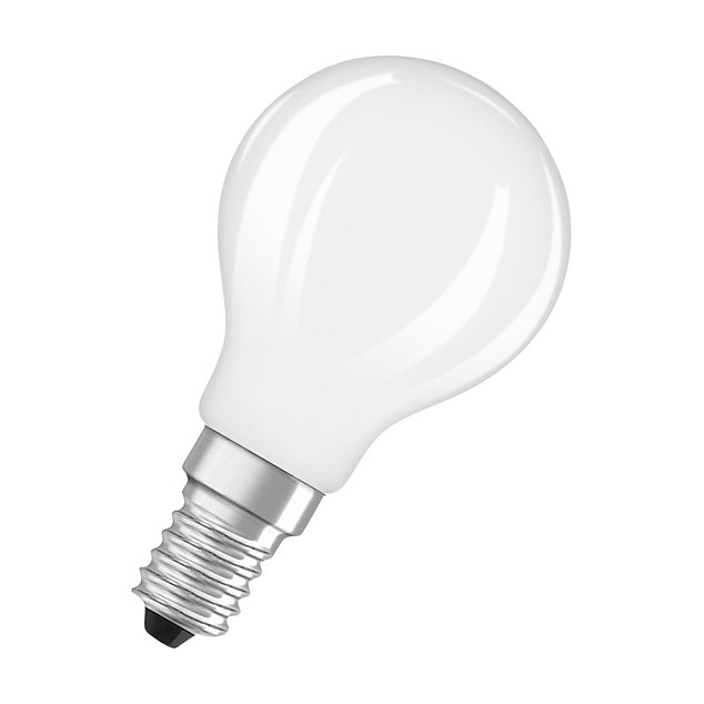 OSRAM LED Classic P 40 Filament 3.4W E14 827 Frosted - Bombilla LED Mini Vintage 470 lm Blanco Cálido 2700K, Regulable