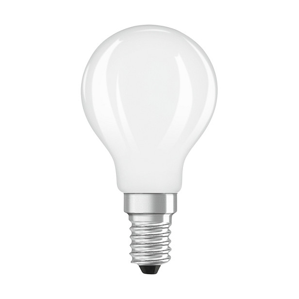 OSRAM LED Classic P 40 Filament 3.4W E14 827 Frosted - Bombilla LED Mini Vintage 470 lm Blanco Cálido 2700K, Regulable