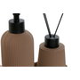 DKD Home Decor Set de 3 Accesorios de Baño en Crema y Terracota