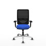 PIQUERAS Y CRESPO Silla de oficina Zulema con mecanismo Sincro, Azul y Negro