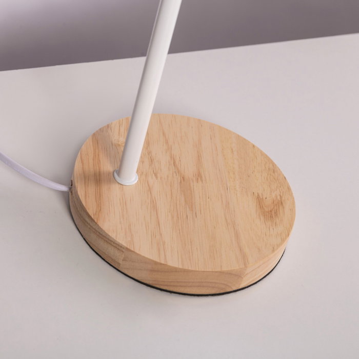 SKD Lámpara de Mesa El Tigre de Tela y Madera SKD-T1012 con Casquillo E27