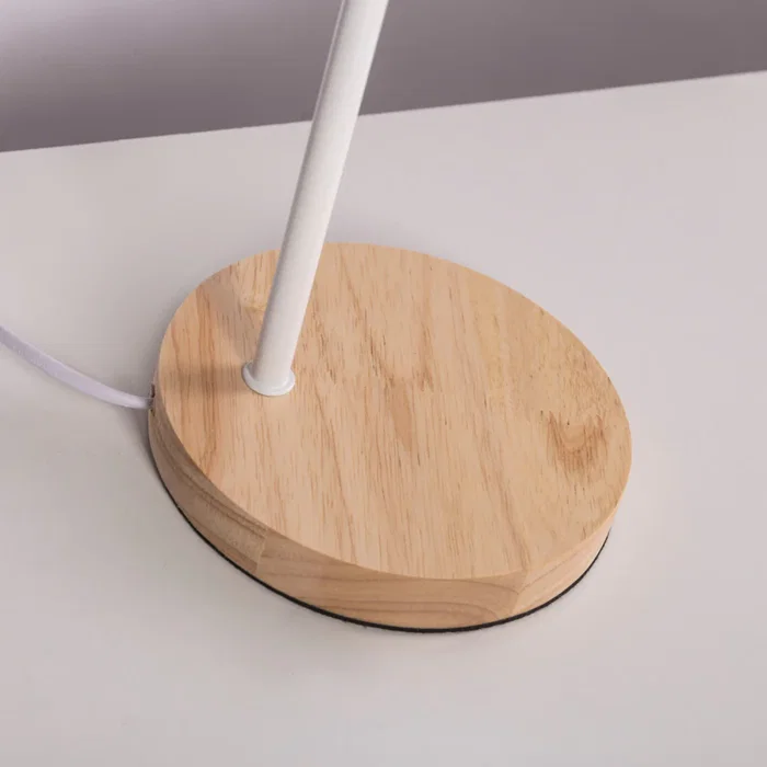 El Tigre Lámpara de Mesa SKD-T1012 de Tela y Madera, Diseño Único y Elegante para Dormitorio, Comedor y Sala de Estar