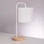 El Tigre Lámpara de Mesa SKD-T1012 de Tela y Madera, Diseño Único y Elegante para Dormitorio, Comedor y Sala de Estar