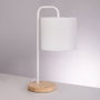 SKD Lámpara de Mesa El Tigre de Tela y Madera SKD-T1012 con Casquillo E27