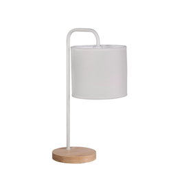 SKD Lámpara de Mesa El Tigre de Tela y Madera SKD-T1012 con Casquillo E27