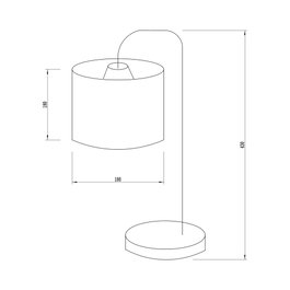 SKD Lámpara de Mesa El Tigre de Tela y Madera SKD-T1012 con Casquillo E27